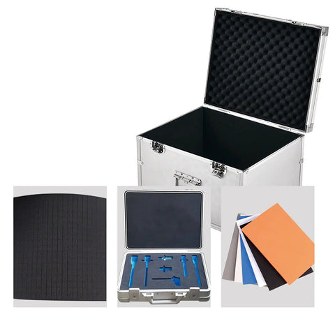 Durable Aluminum Hard Tool Box With Removable Foam Insert Portable Storage Briefcase for Home Garage Car Trunk Equipment Organizer