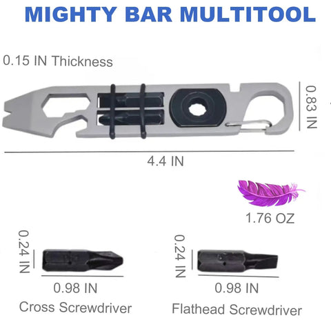 Super Versatile Pocket Pry Bar With Wrench And Ratchet Screwdrivers Keychain Crowbar Can Opener And Bottle Opener All In One EDC Tool