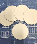 Erasable Tape Measure Scratch Pad 2 Pack Reusable Measurement Note Pad Peel and Stick Jobsite Tough Made in USA for Construction Woodworking Carpentry DIY Projects, five round pads