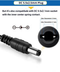 3 Prong 12V DC Power Supply Adapter, 36W Desktop AC To DC Converter, 3A Low Power Transformer For 12V Gear, Perfect For CCTV Cameras, Routers, LED Strips, Modems, And Other Small Electronics, 5.5x2.5mm plug