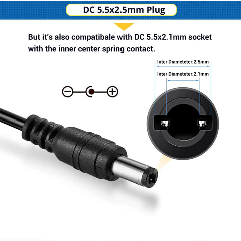 3 Prong 12V DC Power Supply Adapter, 36W Desktop AC To DC Converter, 3A Low Power Transformer For 12V Gear, Perfect For CCTV Cameras, Routers, LED Strips, Modems, And Other Small Electronics, 5.5x2.5mm plug