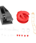 Parts of Portable Golf Ball Dispenser With Automatic Ball Delivery And Smart Tee Up System, Durable PLA And ABS Construction shown.