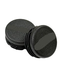 Upgrade Your Ride With Durable JXMXDZSW Frame Hole Covers Plugs For Honda 500 Trail. Black plastic frame plugs, side view.