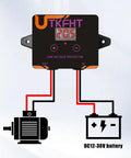 Badass Waterproof Dc 12-36V Low Voltage Protector And Battery Disconnect Switch For Solar Systems Lead Acid Lithium Batteries. Diagram showing connections.