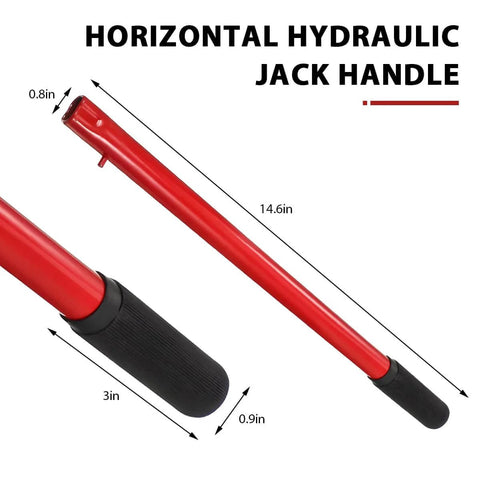 2 Ton Horizontal Hydraulic Jack Handle With Grippy Anti Slip Grip Heavy Duty Steel Floor Jack Lever Replacement For Car Lifts 14.6 Inch Length