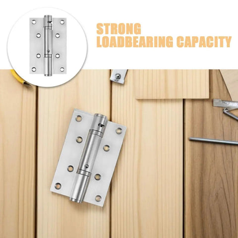 Stainless Steel Self Closing Automatic Return Door Hinges Spring Loaded Hidden Door Hardware for bedroom and study spaces