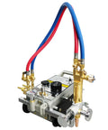 Shop Ready Heavy Duty Dual Track Gas Flame Cutter with hoses and control panel for precise metal cutting sessions at 110 volts.