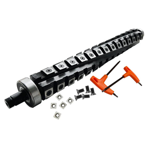 13 Inch Spiral Helical Cutterhead Upgrade For DeWalt DW735 DW735X Planer With Preinstalled Bearings, Staggered Carbide Inserts and tools