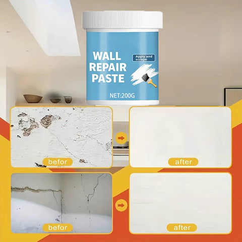 Hydrophobic Wall Putty For Quick Crack Repair And Easy Go To Application Durable Drywall Filling Compound with before and after results