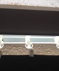 200 Piece Clear Plastic Curtain Rings For Roman Shades And Cafe Blinds Featuring Hardcore Durability installed on window treatment.