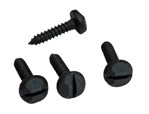 Wood Screws With Rustic Pyramid Head, Size 12 By 1 Inch, 24 Pack, Black Phosphate Finish For Outdoor Use, close-up view.
