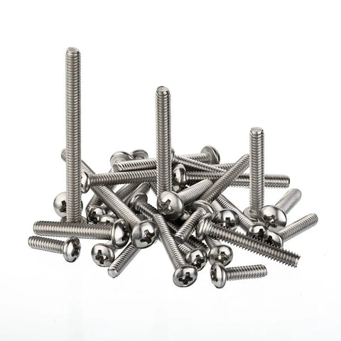 Electrical Screw Kit With 304 Stainless Steel Phillips Pan Head Machine Screws Sizes Six Thirty Two And Eight Thirty Two 120 Pieces