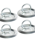 Heavy Duty Round D Ring Tie Down Anchors 4 Pack Steel Bolt On Flush Mount for secure motorcycle and kayak hauling.