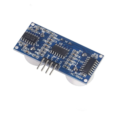 10 Pack HC-SR04 Ultrasonic Distance Sensor Modules With Wire Cable For Arduino And DIY Robotics, circuit board close-up