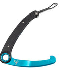Collapsible Grapple Work Positioning Tool For Canopy Access, Aluminum And Stainless Steel Construction With Polyester Tether, 11.4 Inch Length, Working Load Limit 365 Lb, Black And Teal Retrievable Hook For Easy Harness Movement