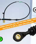 Shift Cable Bushing Kit For Transmission Shifter Linkage TPU Replacement Set 14092 shown with cable close-up