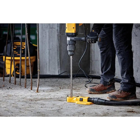 Worker using Pro Grade SDS Max Rotary Hammer Drill Bit 1 Inch By 31 Inch By 36 Inch With 4 Cutter Head on concrete floor
