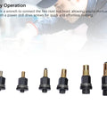 Built Tough Hand Rivet Nut Tool Set With M3 M4 M5 M6 M8 M10 Sizes, Smooth Carbon Steel Thread Installer with hex rivet nut heads.