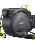 Heavy Duty Retractable Garden Hose Reel With Wall Mount 110 Feet Half Inch Hose Three Quarter Inch Brass Fittings