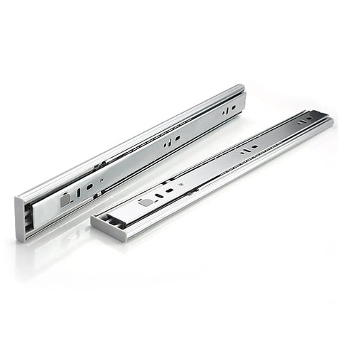 18 Inch Soft Close Drawer Slides Set Beefed Up 4 Pairs Slow Close Ball Bearing Slides Full Extension 3 Fold Side Mount Heavy Duty 100 LB Capacity for Cabinets Toolboxes RVs Trucks Silver