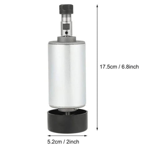 Brushless Spindle Motor 300W 52mm DC 48V CNC Spindle ER11 Air Cooled for Engraving Machines, showing dimensions