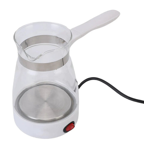 Turkish Coffee Maker Electric Pot 600ml Kettle For Tea And Coffee Yellow Glass 110V US Plug Easy Home Brew Machine