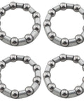 Four Pack Five Sixteenth Inch Nine Ball Bicycle Bearing Retainer Set For Mountain Bikes Heavy Duty Metal Hub And Headset Retainers
