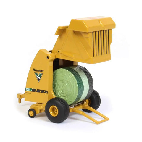604R Round Hay Baler Diecast Model With Hay Bale One Sixty Fourth Scale For Collectors Realistic Detailing Ideal For Display