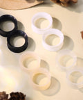 25mm White Silicone Ear Gauges Tunnels Plugs Set For Unisex Piercing With Double Flare Hollow Design Soft Extra Thin 1 Inch Size Value Pack Includes 2 Pieces Comfortable Stretch Kit