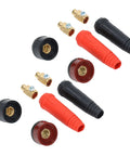 12 Piece Welding Cable Panel Connector Quick Fit Plug Socket Set Kit For Secure Welds And Fast Power Supply Setup Heavy Duty Aluminum