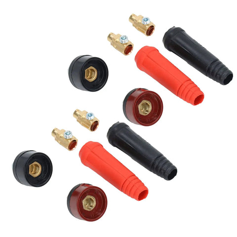 12 Piece Welding Cable Panel Connector Quick Fit Plug Socket Set Kit For Secure Welds And Fast Power Supply Setup Heavy Duty Aluminum
