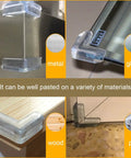 Clear Corner Guards 12 Pack For Baby Proofing Tables And Furniture Ultra Strong Adhesive Gel Edge Bumpers on various surfaces