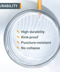 Top view of Clear Flexible 6 Inch PVC Dust Collection Hose, 50 Feet Long With Left Spiral Reinforcement showing durability features.
