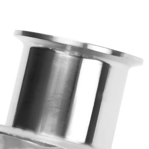 Close-up of stainless steel 316L sanitary diaphragm valve with a 2-inch tri-clamp connection