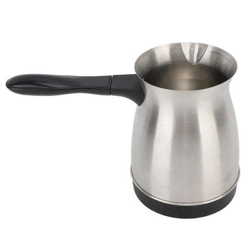 Electric Turkish Coffee Maker 600ml Stainless Steel Pot With L Handle For Home Or Travel Use Durable Espresso Coffee And Tea Brewer Built For Quick Brew Easy Pour And Everyday Enjoyment