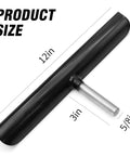Vkinman 12-inch lathe tool rest with black body, 5/8-inch stainless steel post, and round handle