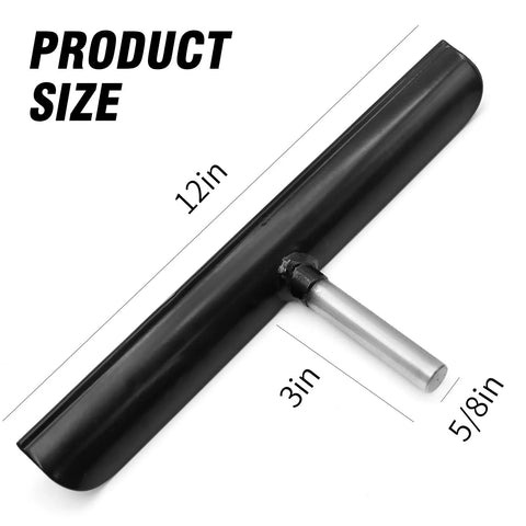 Vkinman 12-inch lathe tool rest with black body, 5/8-inch stainless steel post, and round handle