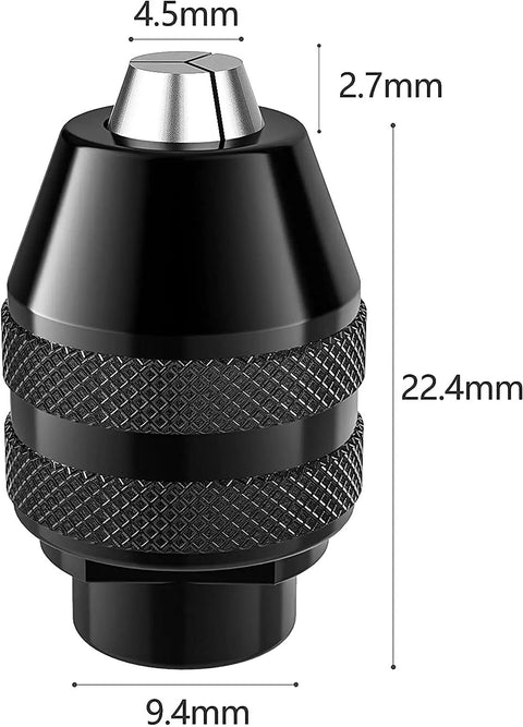 Keyless Chuck Replacement For Rotary Tools One Thirty Second To One Eighth Inch Shank Quick Change 3 Jaw Adapter Kit