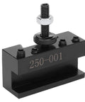 Universal Tool Post 250-001 for Metal Lathe Machining, Compact CNC Fixture for Precise Lathe Ops, High Hardness Treated Parts, Smooth Assembly, Quick Adjustments for Your Daily Shop Tasks, black metal tool post with threaded clamp bolt