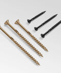 Heavy Duty Exterior Deck Screws For Timber And Fencing 1 Inch Size 8 Wood Screws With Black Epoxy Coating Rust Resistant