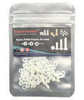 Top Shelf M3x8 Nylon PA66 Hex Socket Head Cap Screws Nuts And Washers Assortment Kit in clear packaging showing 30 pieces.