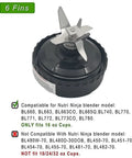 Six Fin Blender Extractor Blade Assembly Replacement for 16oz Cups with compatibility list for BL series models like BL660 and BL770.
