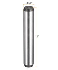 Three Eighths Inch Dowel Pins Two Inches Long Heat Treated Alloy Steel Built To Last With Extra Hardness Bright Finish