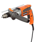 Heavy Duty One Half Inch Corded Hammer Drill With Eight Point Five Amp Dual Speed Gearbox Auto Clutch, close-up view.