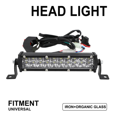 MX650 LED Dirt Bike Headlight With Switch 7.16 Inch Driving Lights Beefed Up Universal 12 24V Fit For 7 8 Inch And One Eighth Inch Handlebars Great For MX650 MX500 MX350 And More