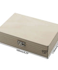 Wooden storage box measuring 160mm x 110mm x 42mm with metal clasp, ideal for Pro Level 5 Piece Forstner Drill Bit Set Covering 15 To 35mm.