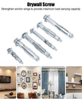 Beefy Heavy Duty Drywall Toggle Bolts Kit 42Pcs M4 To M6 Iron Zinc Toggle Anchors with screws for plasterboard hanging