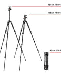 Befree Advanced Camera Tripod With Lever Closure Beefs Up Your Travel Kit With Lightweight Aluminum Build And Ball Head for height comparison