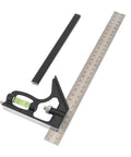 12 Inch Heavy Duty All In One Combo Square With Degree Markings Scriber And Level Spring Loaded Bolt for carpentry use