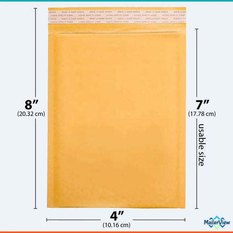 4x8 Inch Bubble Mailers Self Seal Brown Padded Envelopes Beefed Up Thick And Durable Shipping Bags 500 Pack Ideal For Trading Cards